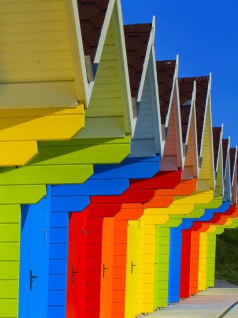Fondo de pantalla Colorful Houses In Holland 480x640