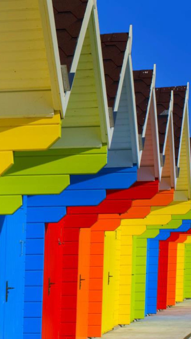 Colorful Houses In Holland wallpaper 640x1136