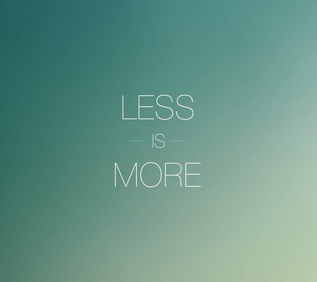Less Is More wallpaper 1080x960