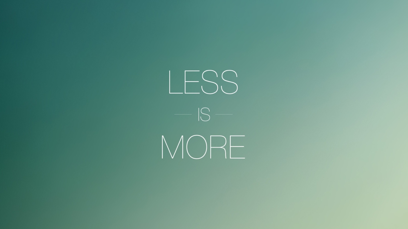 Less Is More screenshot #1 1366x768