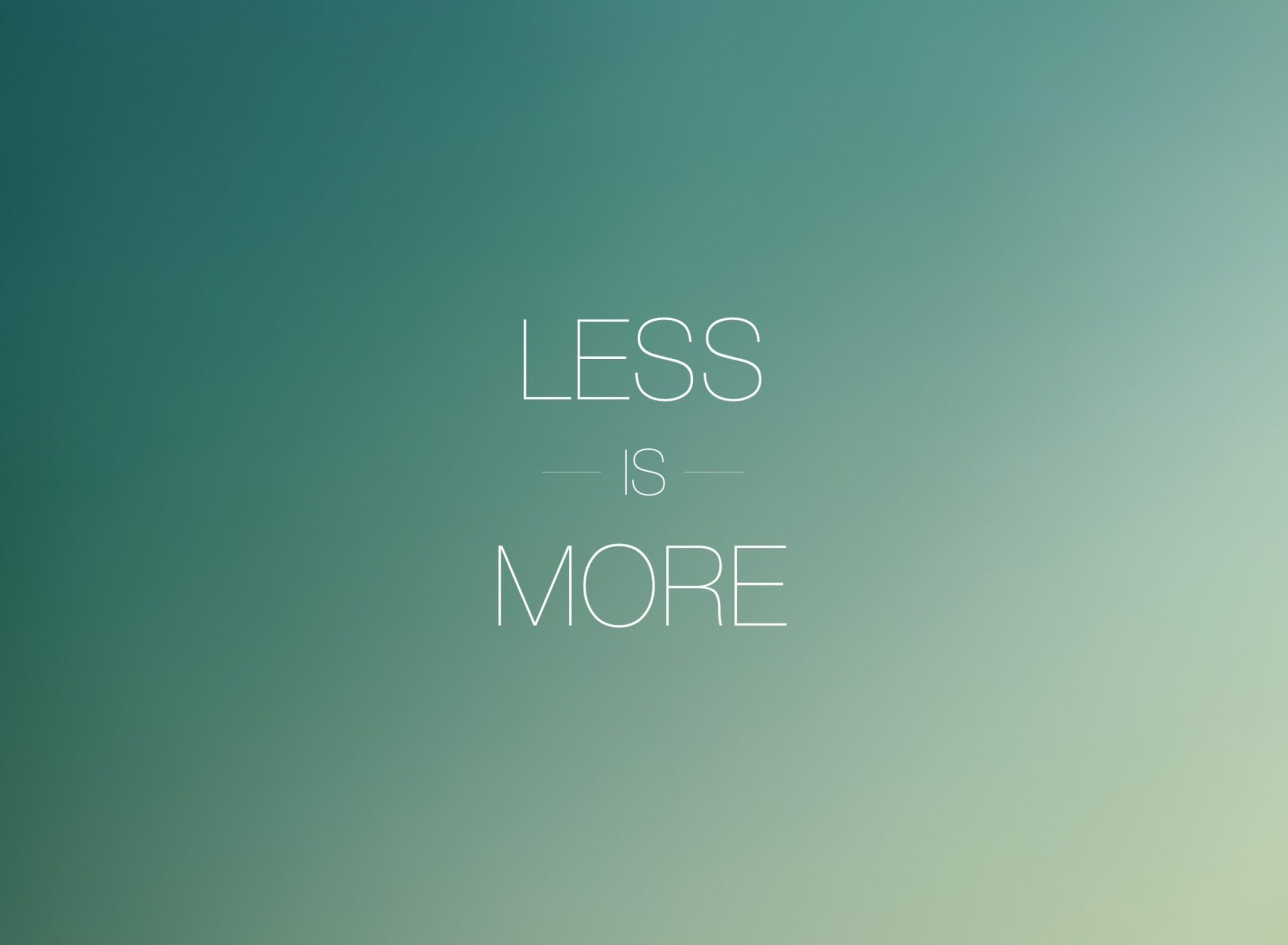 Less Is More wallpaper 1920x1408