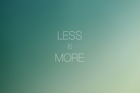 Less Is More wallpaper 480x320