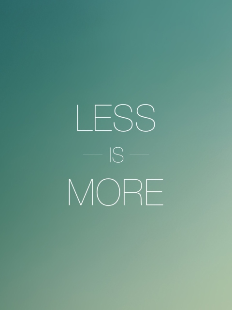 Less Is More wallpaper 480x640