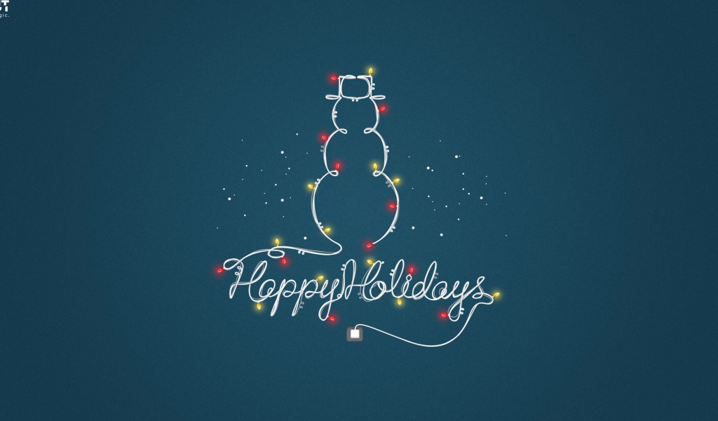 Das Happy Holidays Wallpaper 1024x600