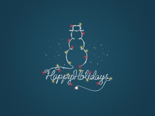Das Happy Holidays Wallpaper 320x240