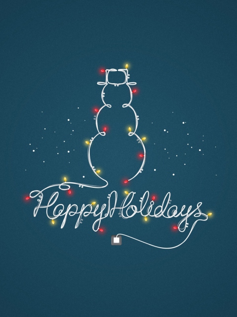 Das Happy Holidays Wallpaper 480x640