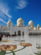 Das Sheikh Zayed Mosque located in Abu Dhabi Wallpaper 132x176