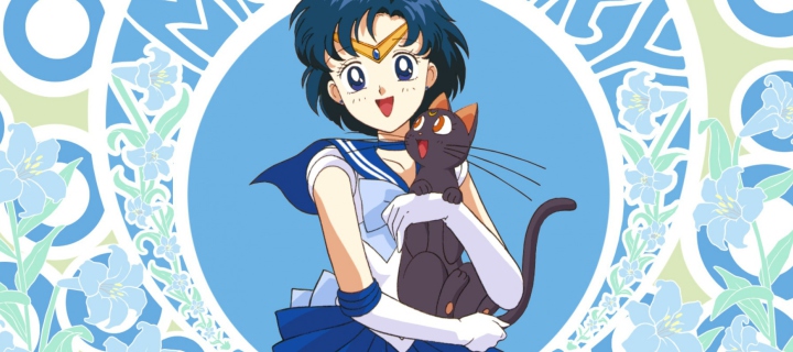 Screenshot №1 pro téma Sailor Moon With Cat 720x320