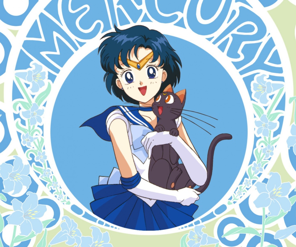 Fondo de pantalla Sailor Moon With Cat 960x800