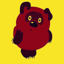 Das Russian Cartoon Character Winnie Pooh Wallpaper 128x128