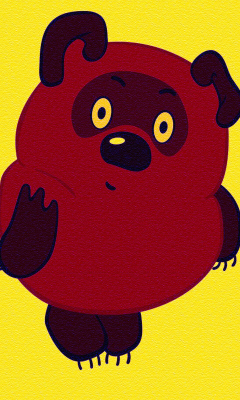 Das Russian Cartoon Character Winnie Pooh Wallpaper 240x400