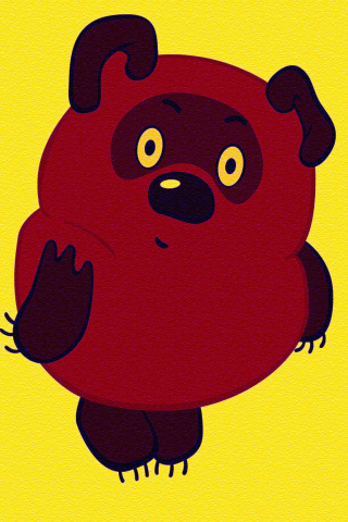 Fondo de pantalla Russian Cartoon Character Winnie Pooh 320x480