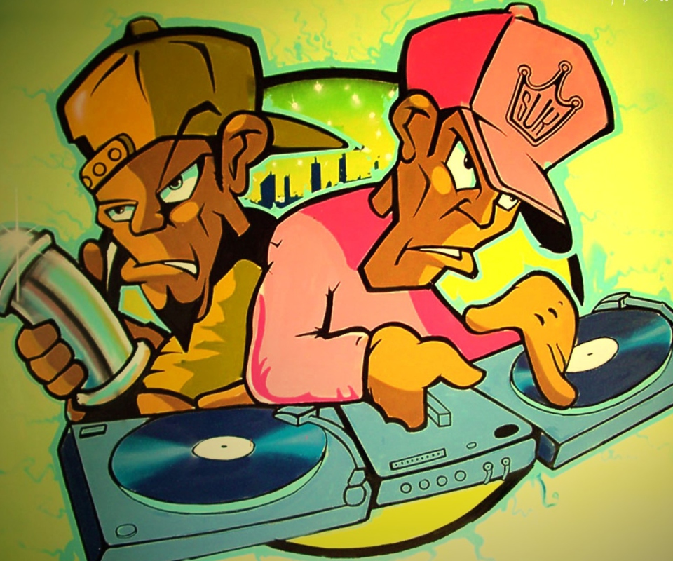 Das DJ Graffiti Wallpaper 960x800