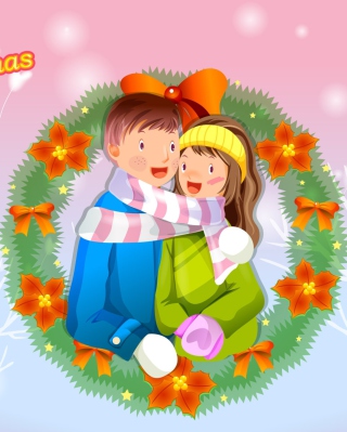 Kostenloses Christmas Couple Wallpaper für Nokia 2690