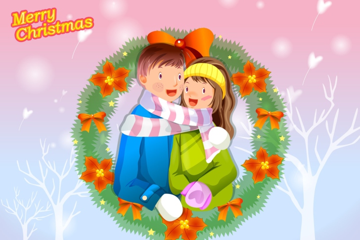 Das Christmas Couple Wallpaper