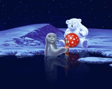 Sfondi Seal Bear And Cola 220x176
