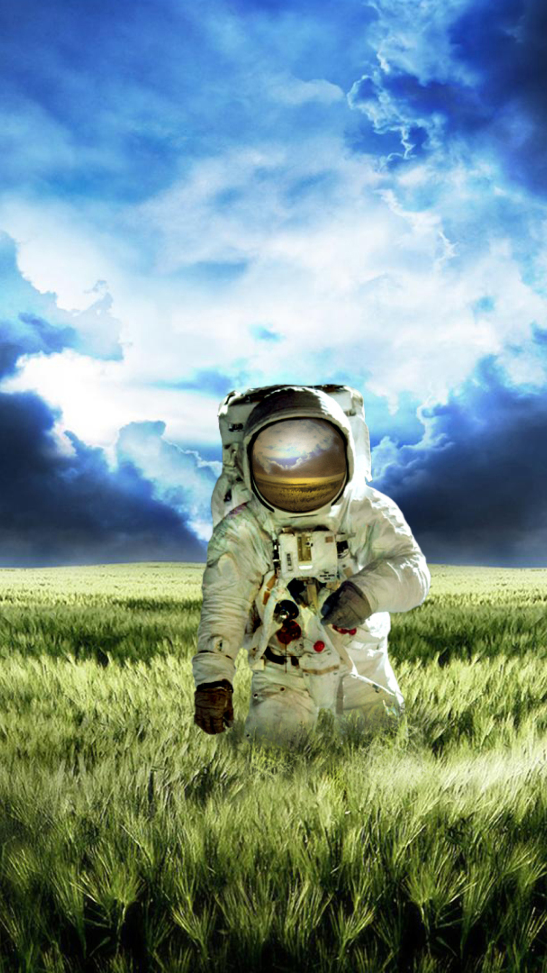 Fondo de pantalla Astronaut On New Planet 1080x1920