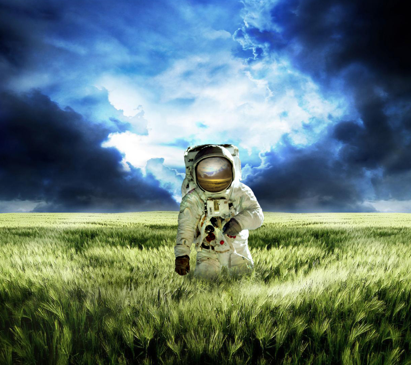 Das Astronaut On New Planet Wallpaper 1440x1280