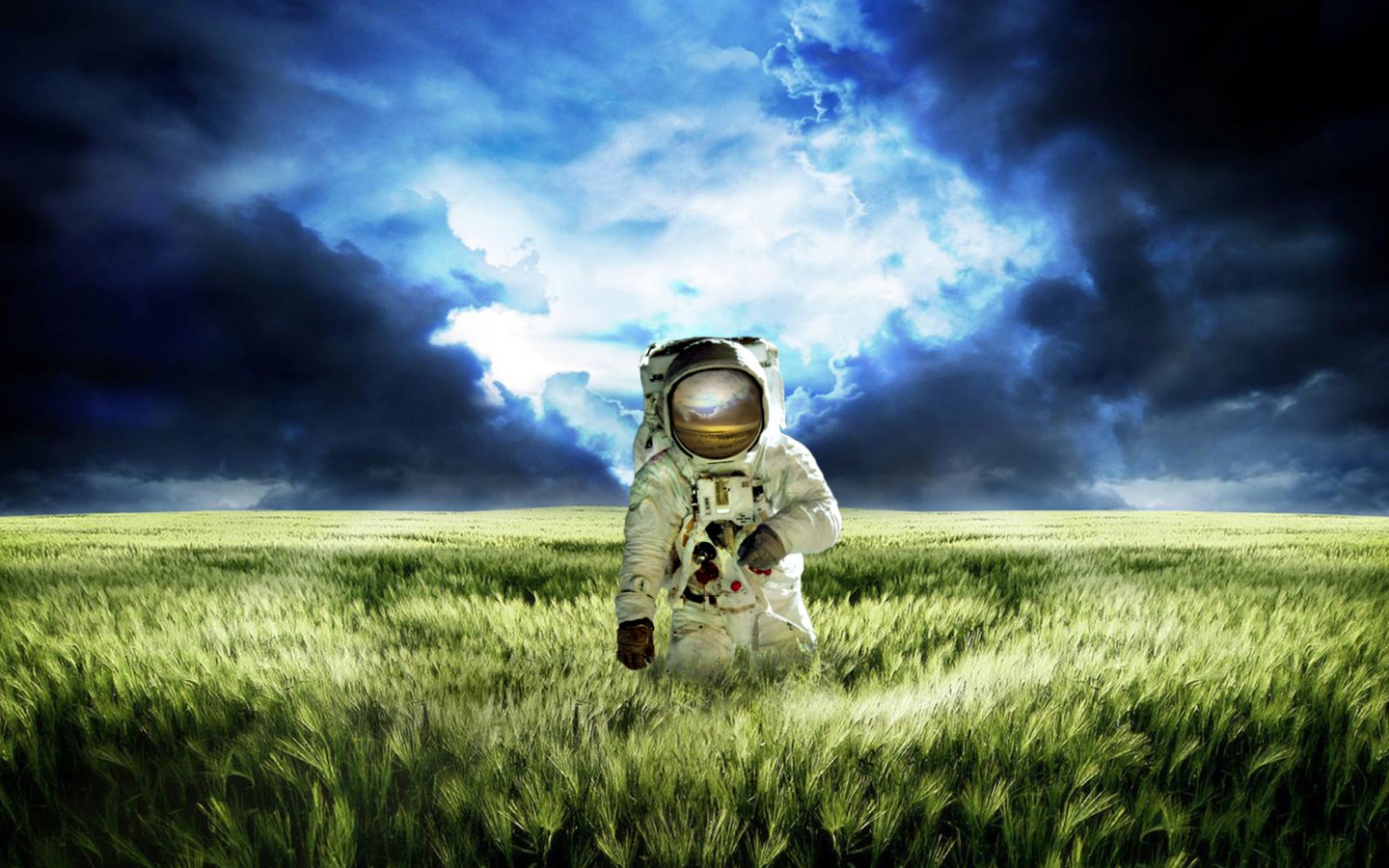 Astronaut On New Planet wallpaper 1440x900