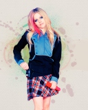 Fondo de pantalla Avril Lavigne 128x160