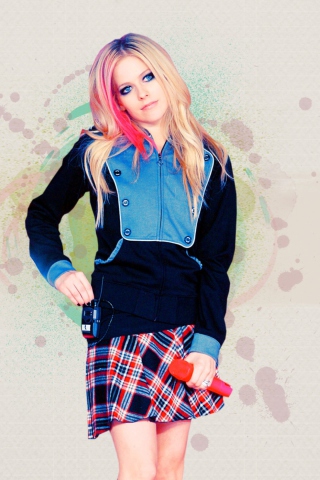 Fondo de pantalla Avril Lavigne 320x480