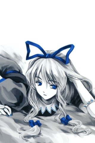 Das Anime Sleeping Girl Wallpaper 320x480
