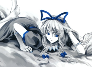 Anime Sleeping Girl Picture for Android, iPhone and iPad