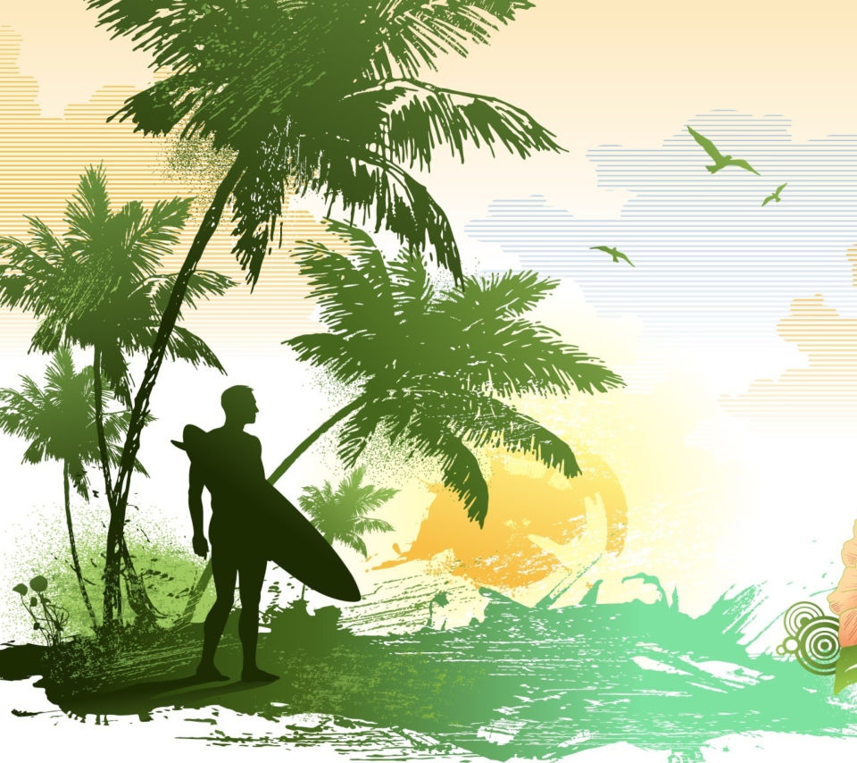 Screenshot №1 pro téma Tropical Vector Art 960x854