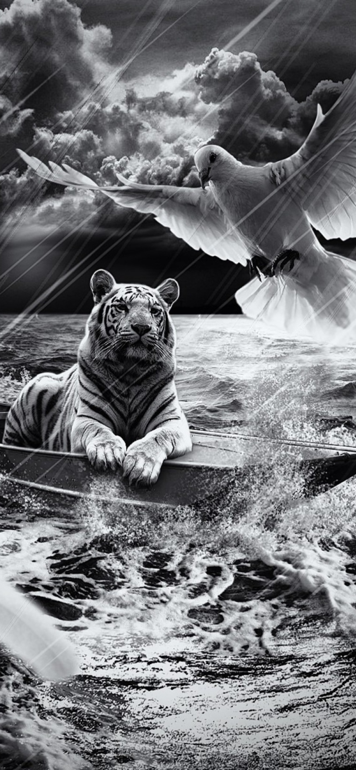 Screenshot №1 pro téma Tiger In Storm 1170x2532