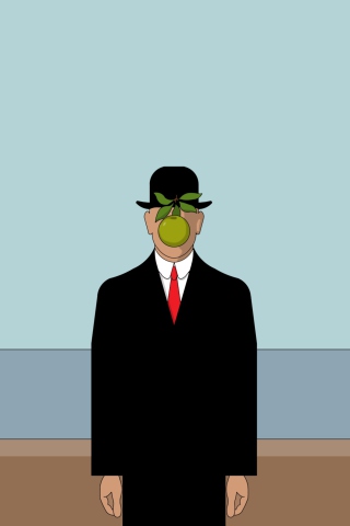 Sfondi Rene Magritte Painting 320x480