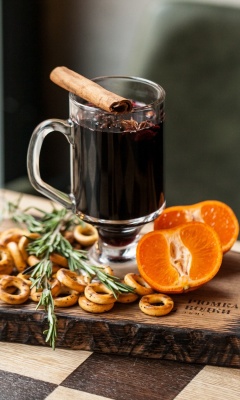 Hot Mulled Wine wallpaper 240x400
