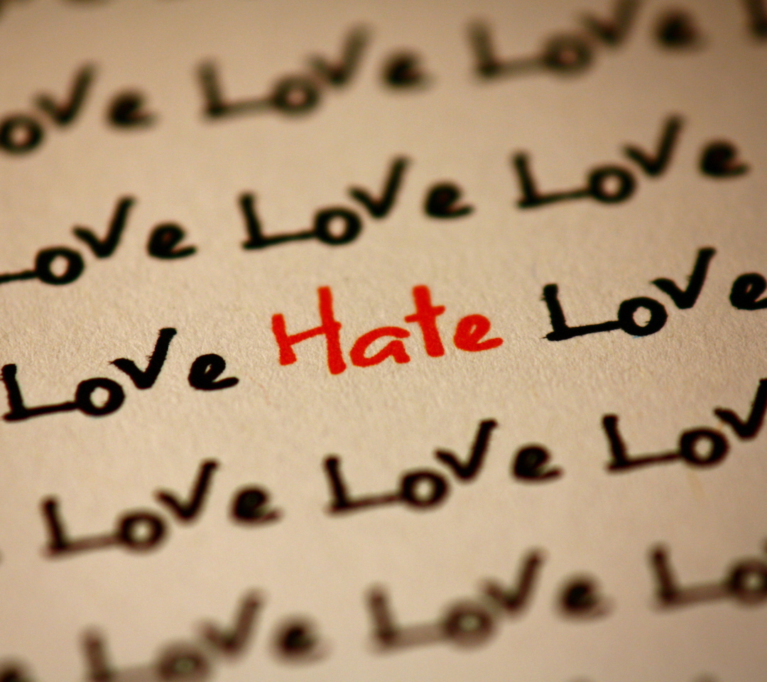 Обои Love And Hate 1080x960