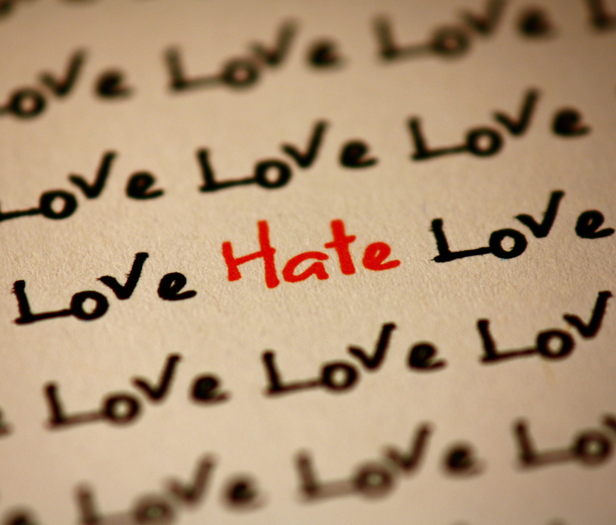 Обои Love And Hate 1200x1024