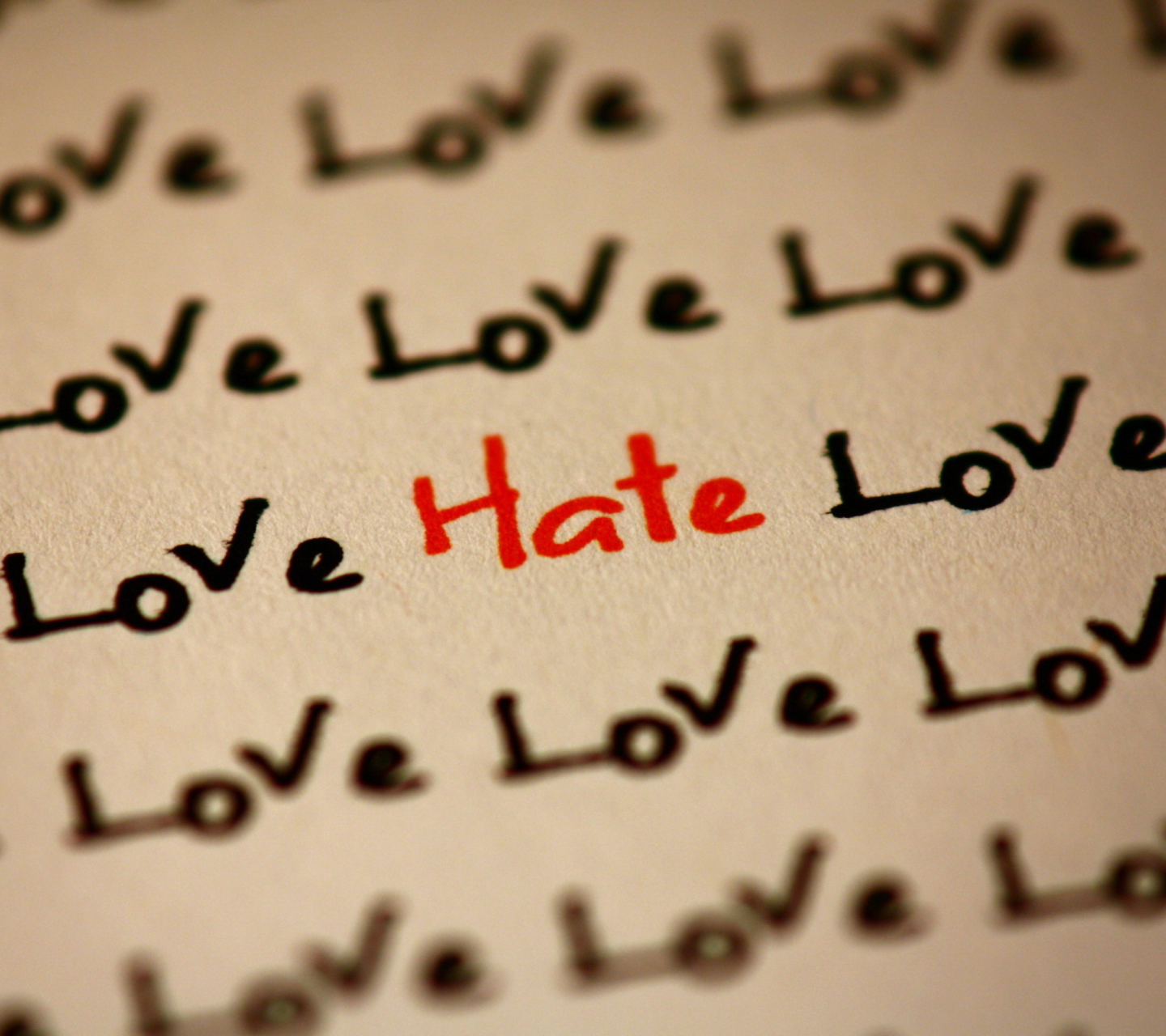 Fondo de pantalla Love And Hate 1440x1280