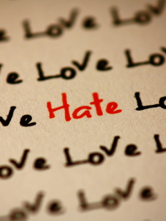 Обои Love And Hate 240x320
