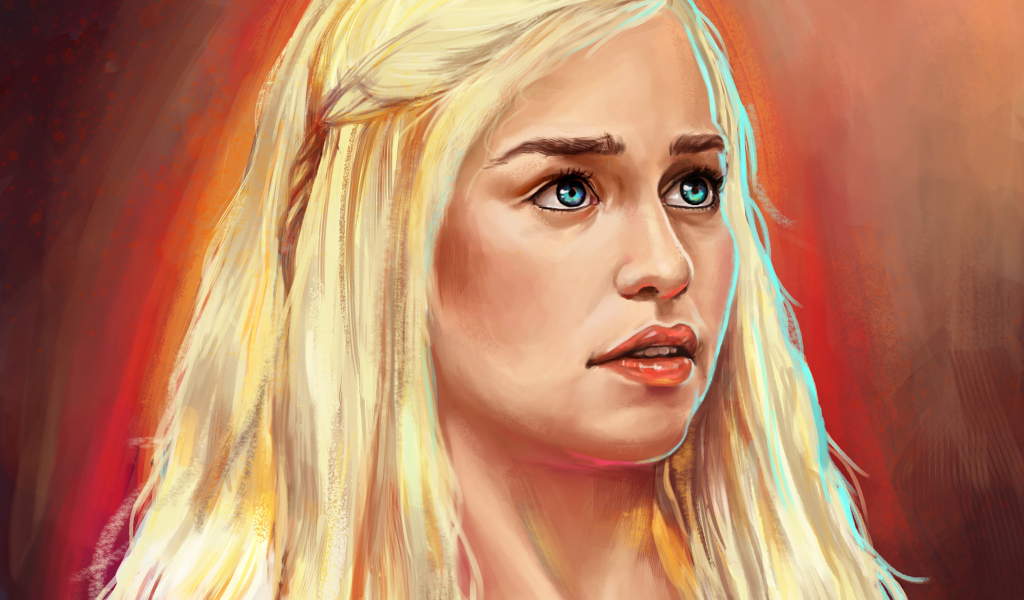 Emilia Clarke Game Of Thrones Painting screenshot #1 1024x600