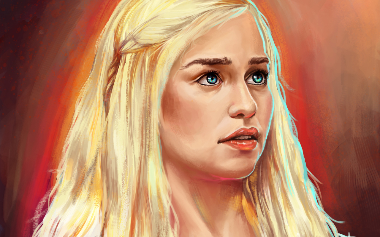 Emilia Clarke Game Of Thrones Painting screenshot #1 1280x800