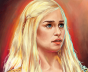 Обои Emilia Clarke Game Of Thrones Painting 176x144