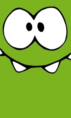 Om Nom from game Cut the Rope wallpaper 240x400