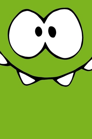 Om Nom from game Cut the Rope wallpaper 320x480