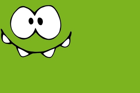 Om Nom from game Cut the Rope wallpaper 480x320