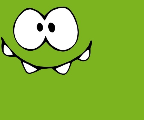 Om Nom from game Cut the Rope wallpaper 480x400