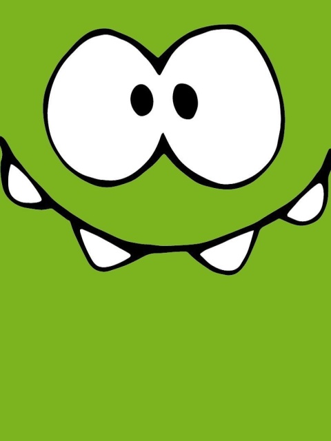 Om Nom from game Cut the Rope wallpaper 480x640