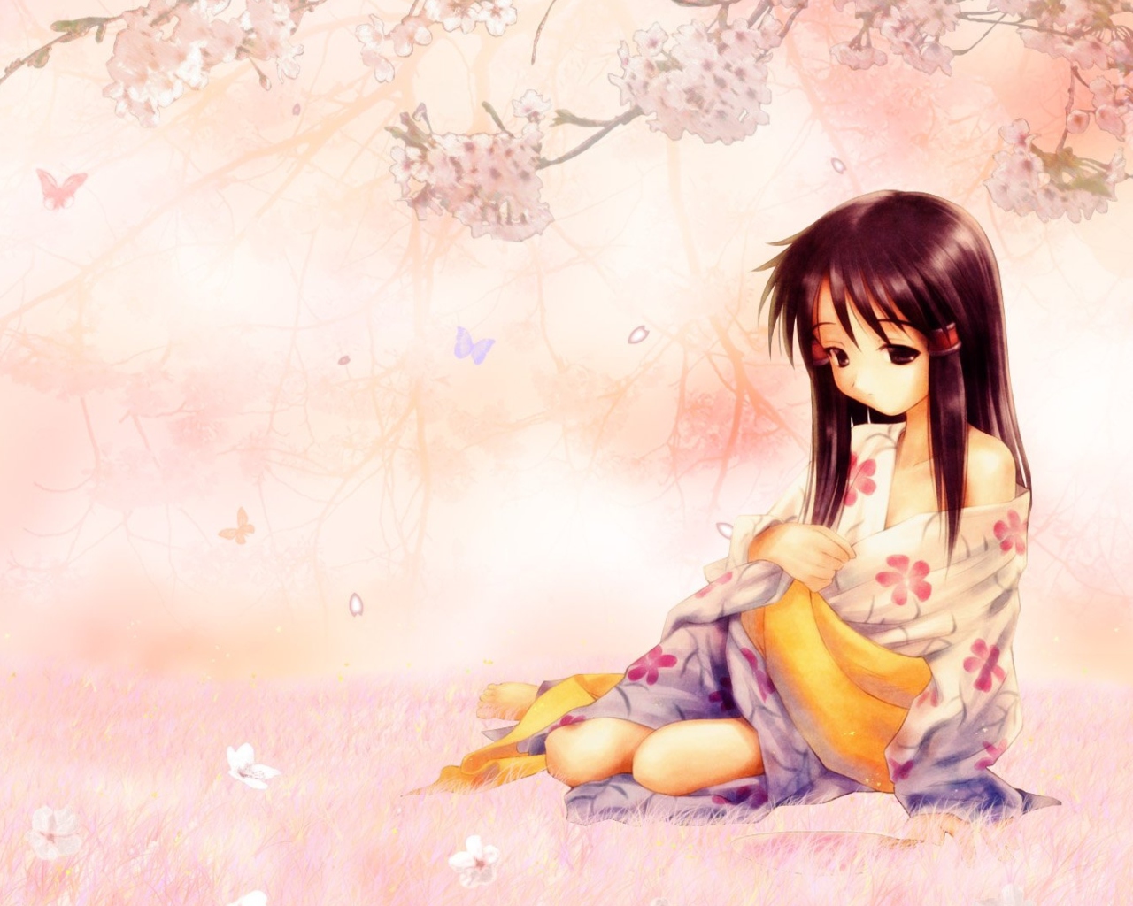 Screenshot №1 pro téma Sakura Girl 1280x1024