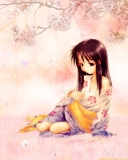 Screenshot №1 pro téma Sakura Girl 128x160