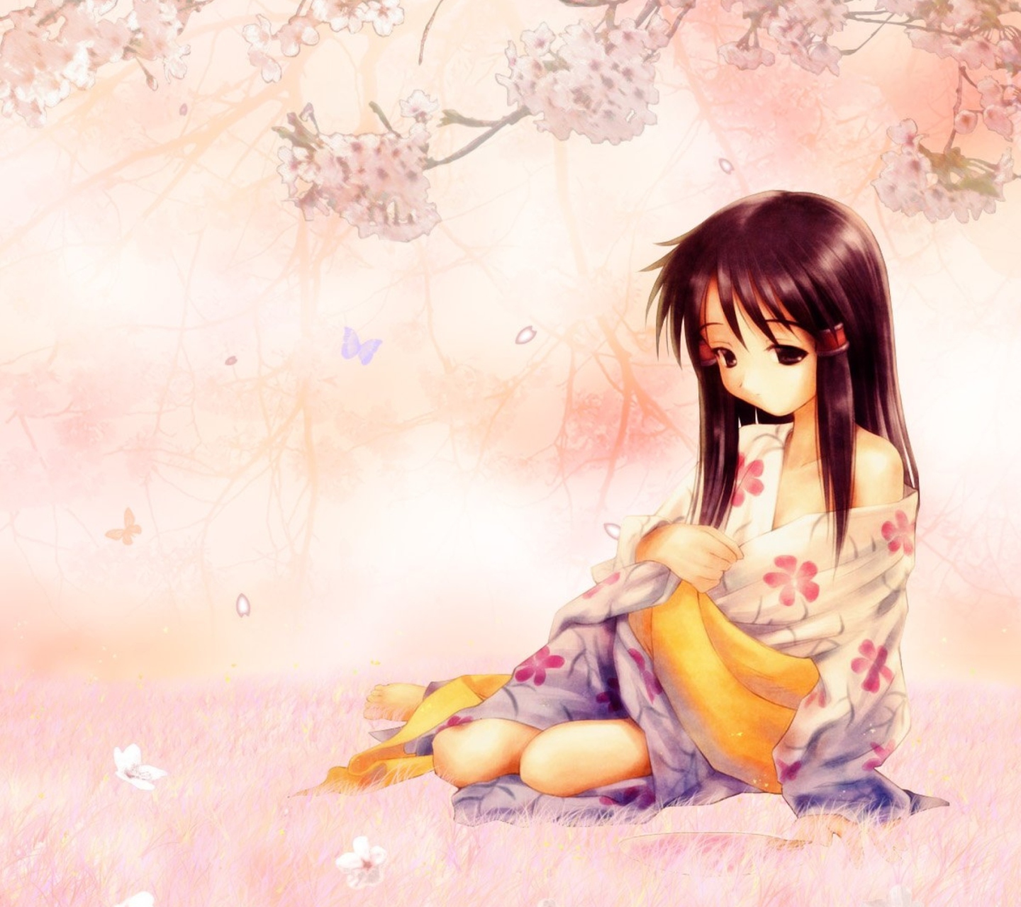 Sakura Girl wallpaper 1440x1280