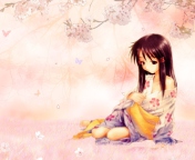 Sakura Girl wallpaper 176x144