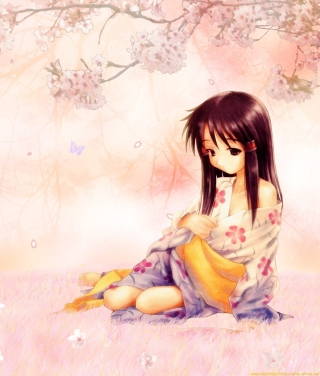 Kostenloses Sakura Girl Wallpaper für Samsung Metro TV