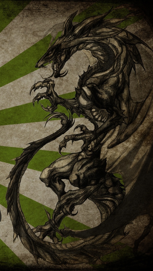 Dragon Kanji or Taito in Japanese wallpaper 640x1136