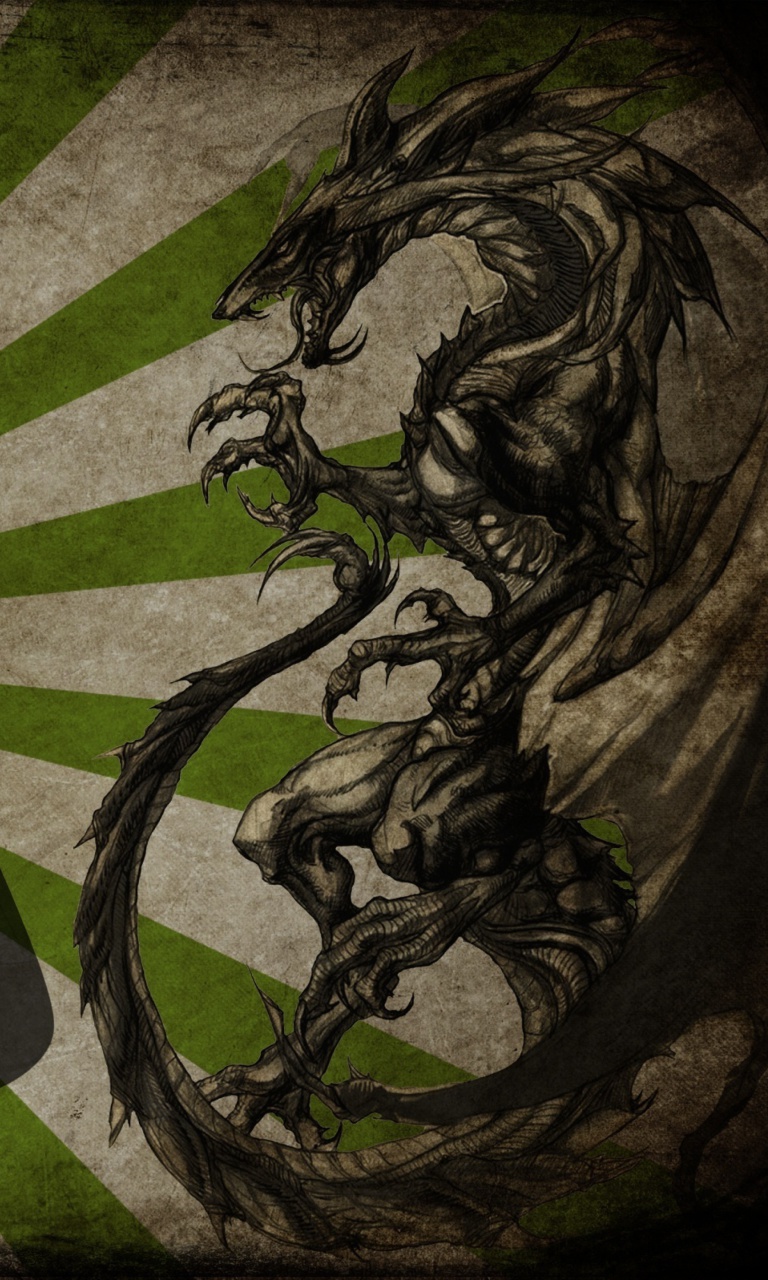 Dragon Kanji or Taito in Japanese wallpaper 768x1280